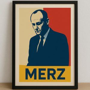 Abstrakter MERZ Silhouette Kunstdruck – Modernes Pop-Art Wanddekor